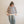 oversized french terry pullover | denim + apricot