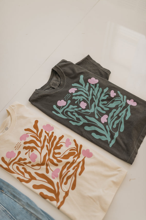 we rise by lifting others | pepper comfort colors boxy cropped tee
