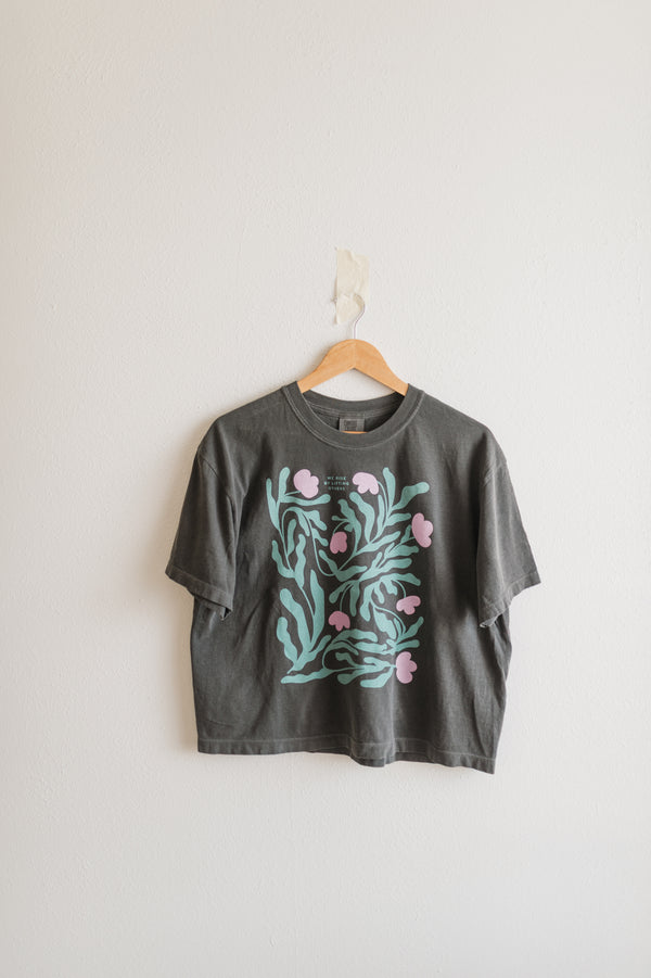 we rise by lifting others | pepper comfort colors boxy cropped tee