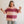 large stripe top oversized | salmon mauve