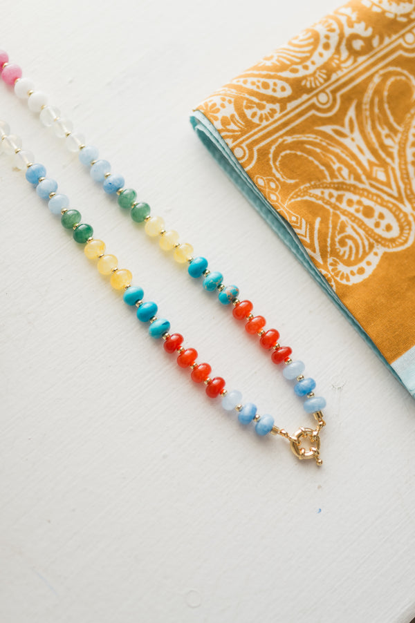 colorful candy gemstone necklace | fruit punch