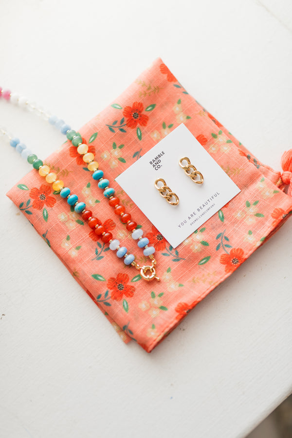 chain link earring | 18k gold