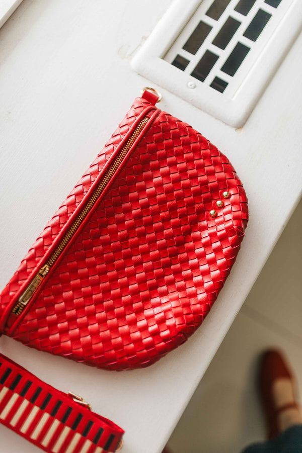 westlyn woven bum bag | cherry red