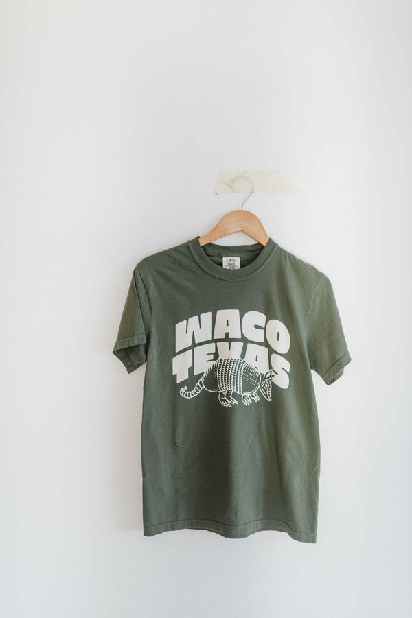 waco armadillo | sage comfort colors tee