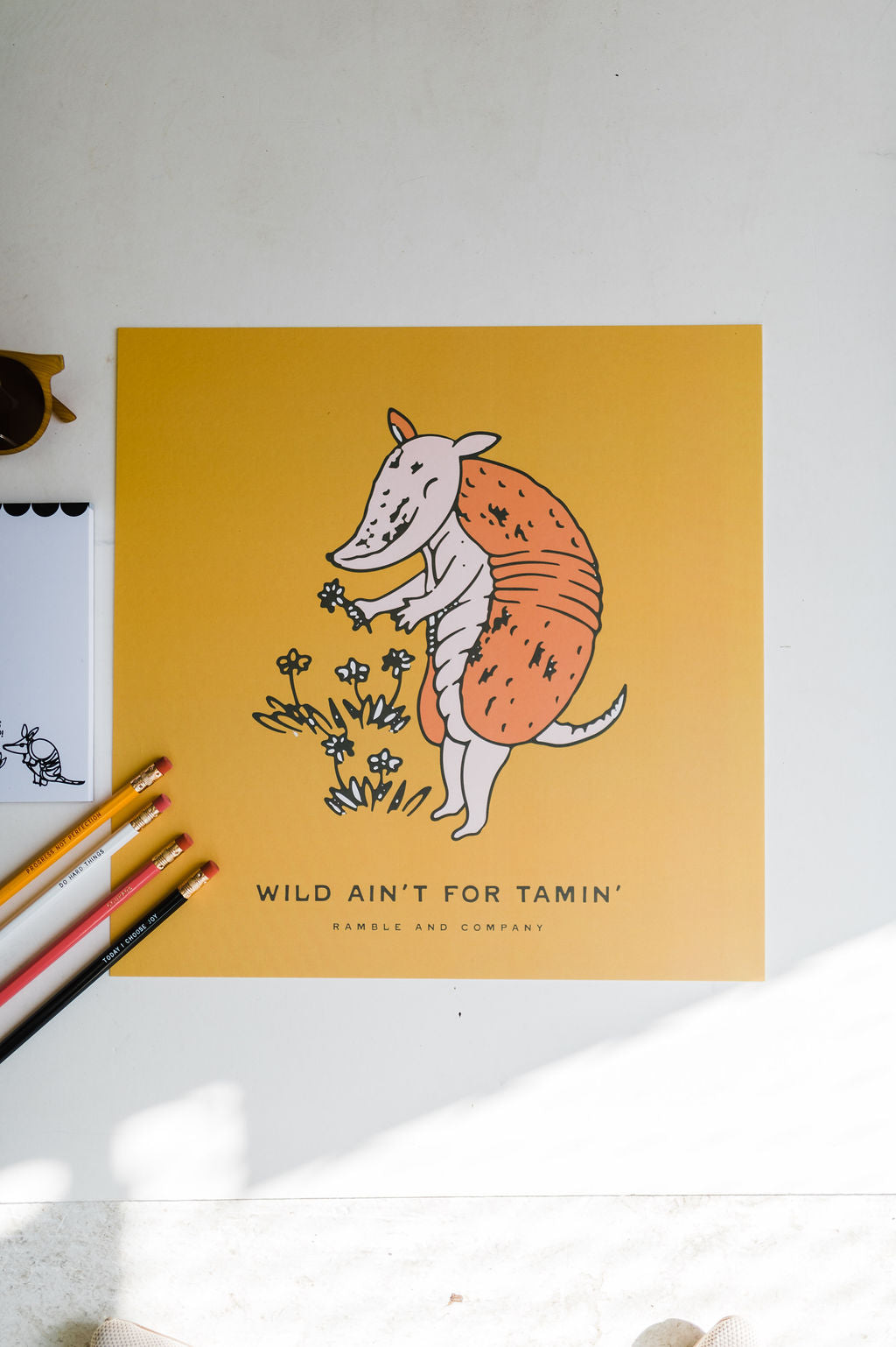 wild ain't for tamin' mustard 12x12 | Ramble & Co. print