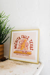 wichita falls tx biking armadillo 12x12 | Ramble & Co. print
