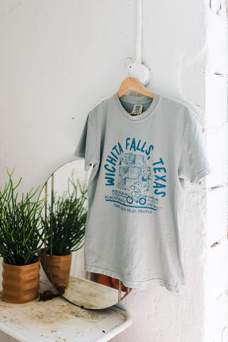 wichita falls biking armadillo | bay comfort colors tee