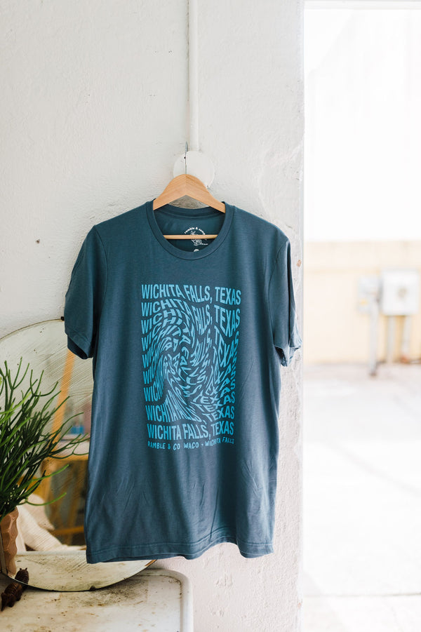 wavy wichita falls texas | denim tee