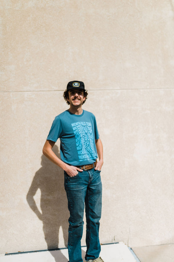 wavy wichita falls texas | denim tee