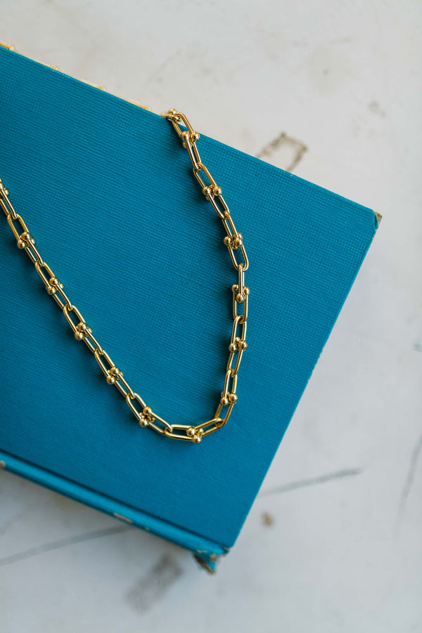 bold chain necklace | 18k gold necklace