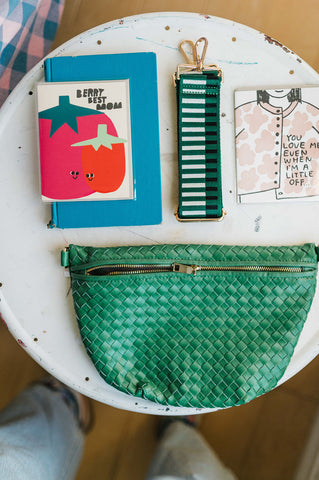 westlyn woven bum bag | emerald