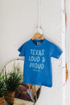 texas loud & proud | youth flo blue comfort colors tee