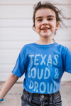 texas loud & proud | youth flo blue comfort colors tee