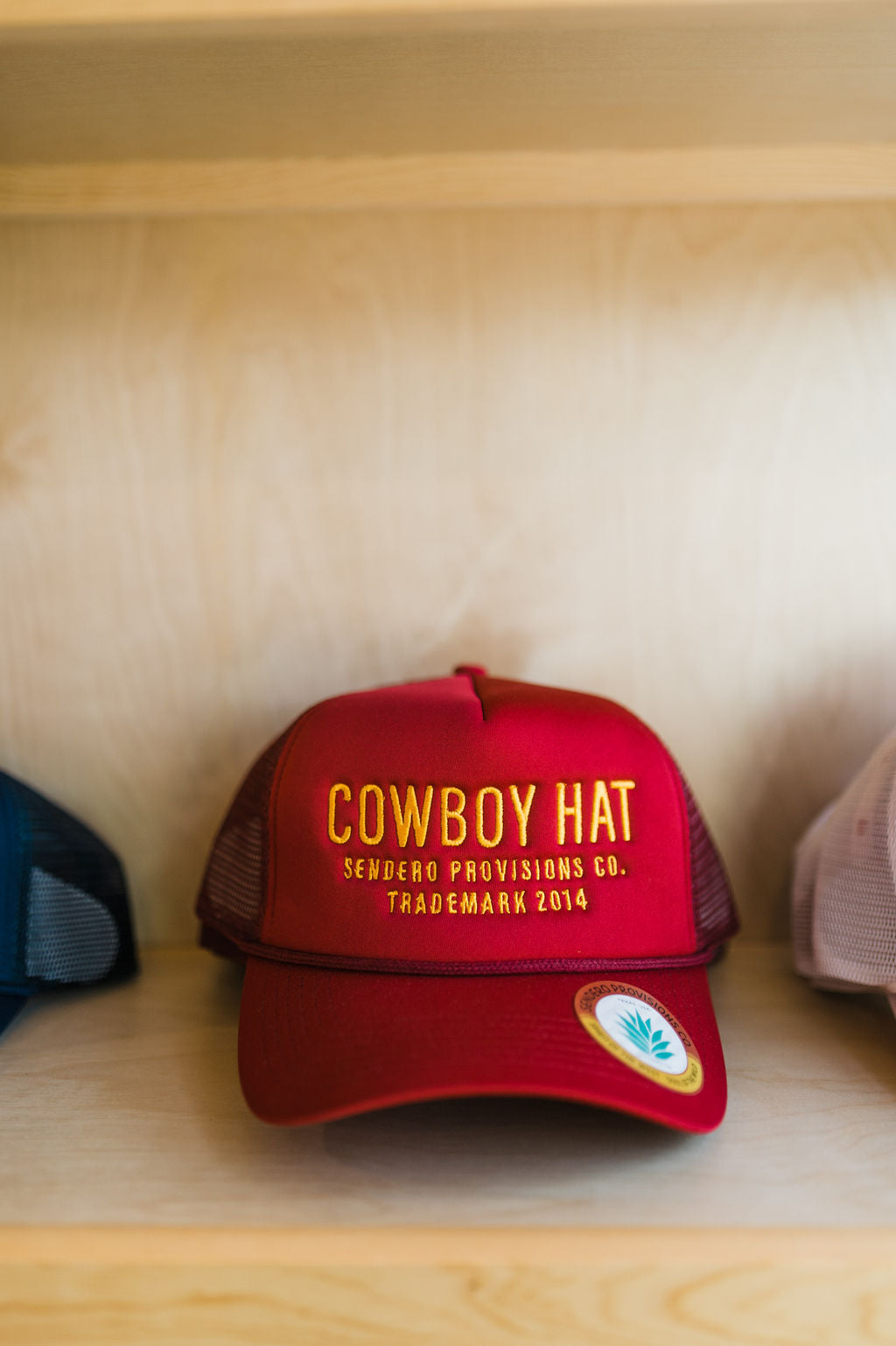 cowboy hat | burgundy + gold hat