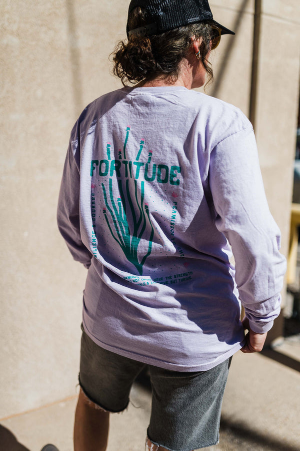 fortitude | orchid long sleeved comfort colors tee