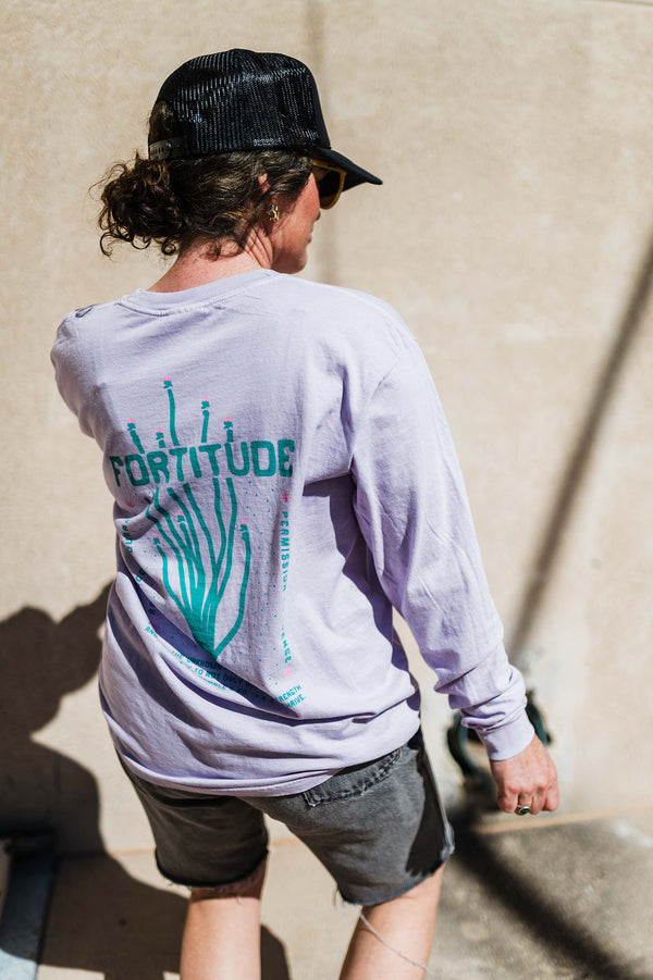 fortitude | orchid long sleeved comfort colors tee