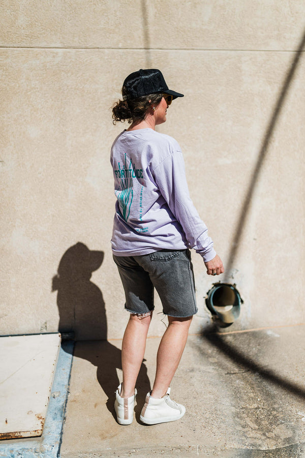 fortitude | orchid long sleeved comfort colors tee