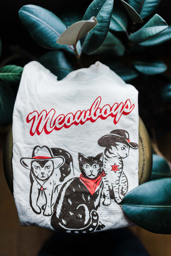 meowboys western | adult tee