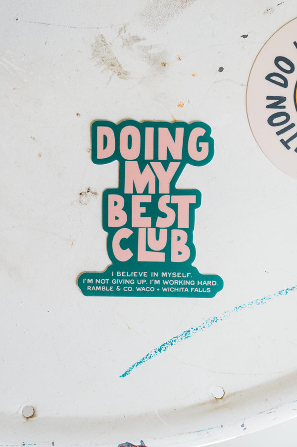 doing my best club green | sticker