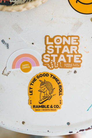 let the good times roll yellow | sticker