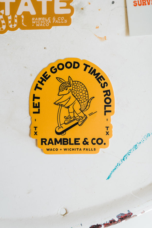 let the good times roll yellow | sticker