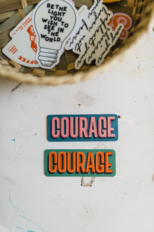 courage green | sticker
