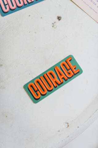 courage green | sticker