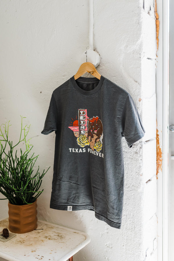 texas forever | faded black relaxed tee