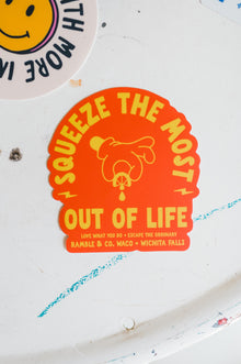 squeeze the most out of life red | sticker