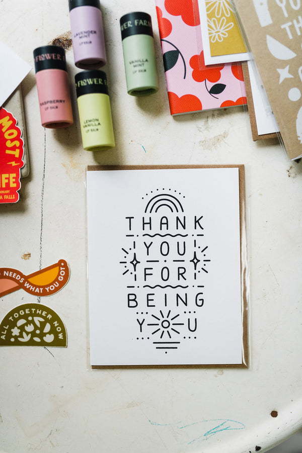 thank you for being you | notecard