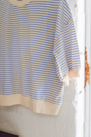 penny loose fit top | lavender stripe