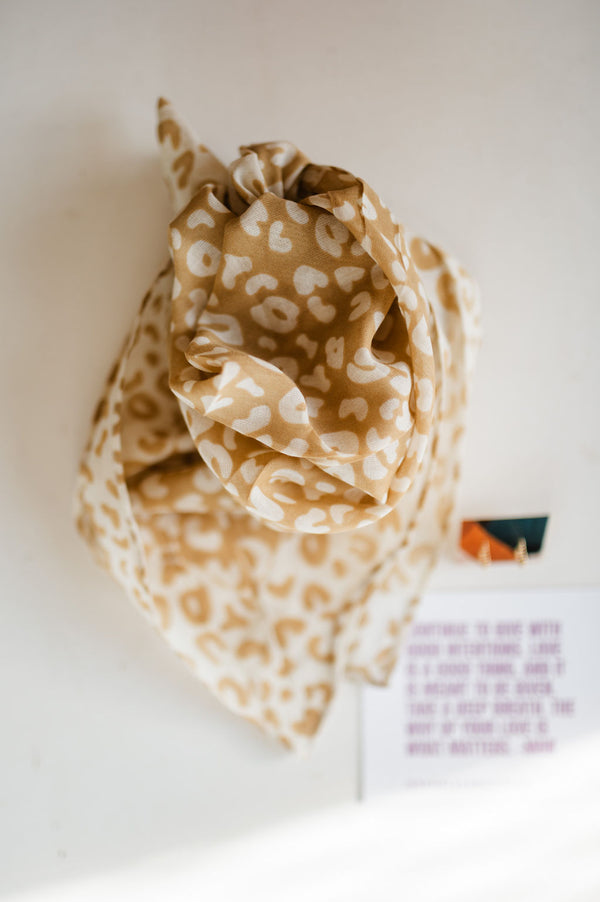 mustard leopard print | bandana