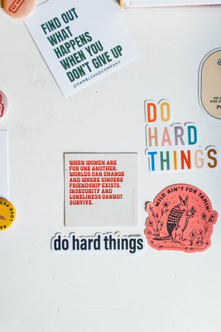 do hard things | black | sticker