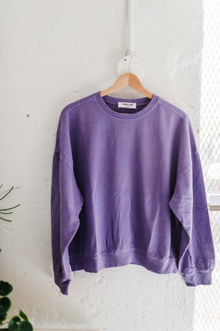 warm long sleeve french terry sweatshirt | wisteria