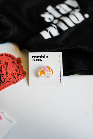 armadillo | acrylic pin