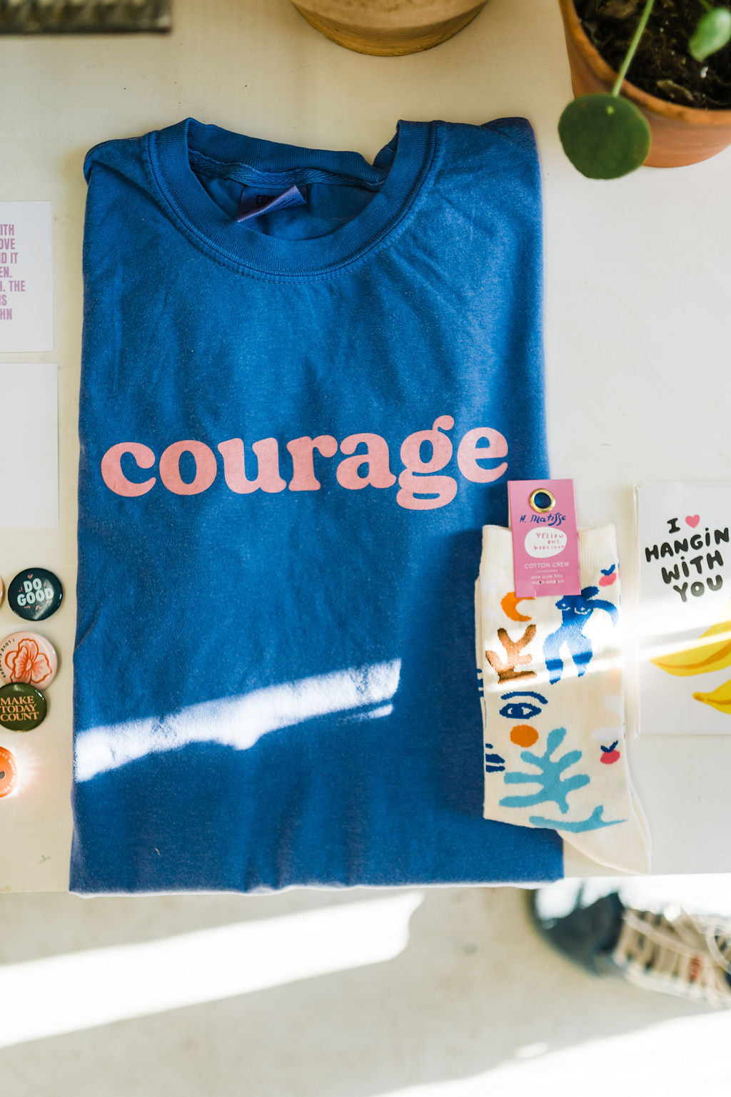 courage | sapphire comfort colors tee