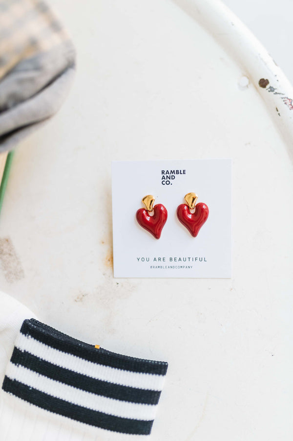 edith | 18K gold vintage heart earring