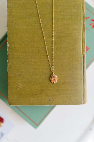 rose coin pendant  | 18K gold non-tarnish necklace