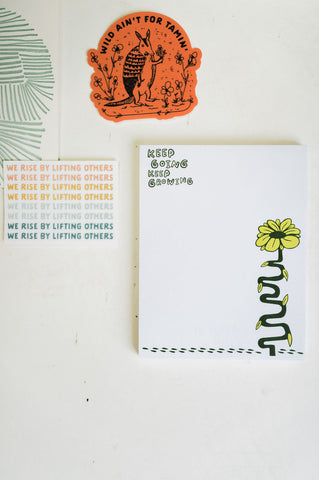 keep going keep growing | notepad by ramble & co