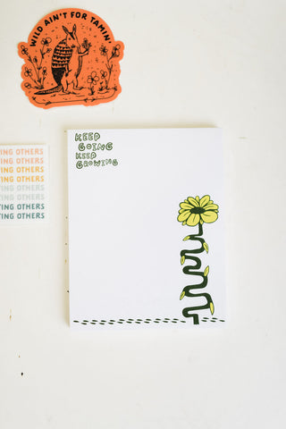 keep going keep growing | notepad by ramble & co