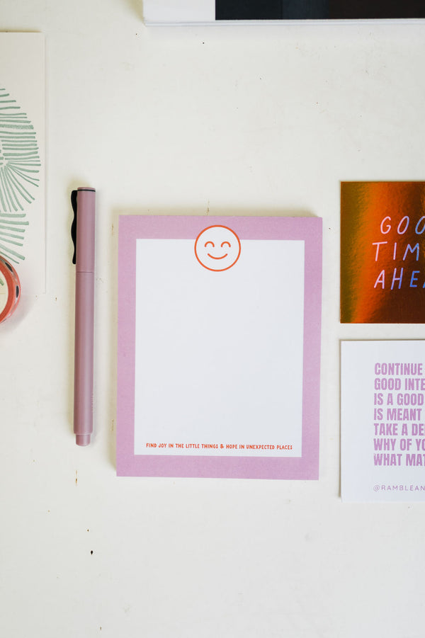 smiley | notepad by ramble &amp; co