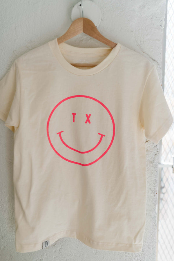 tx smiley | cream relaxed tee