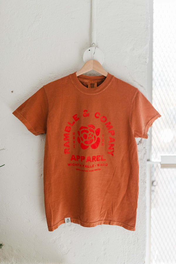 ramble rose | yam comfort colors tee