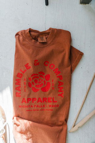 ramble rose | yam comfort colors tee