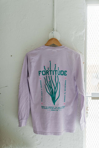 fortitude | orchid long sleeved comfort colors tee