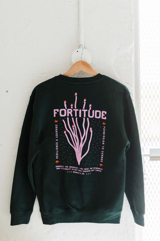 fortitude | green crewneck sweatshirt