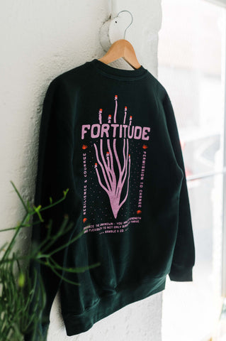 fortitude | green crewneck sweatshirt