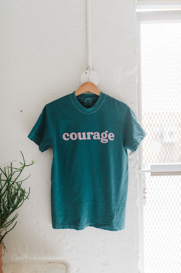 courage | emerald comfort colors tee