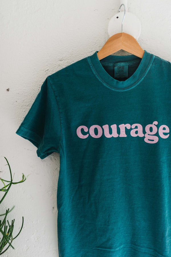 courage | emerald comfort colors tee