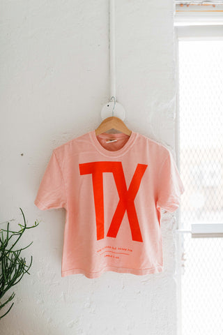 tx | peachy boxy cropped tee